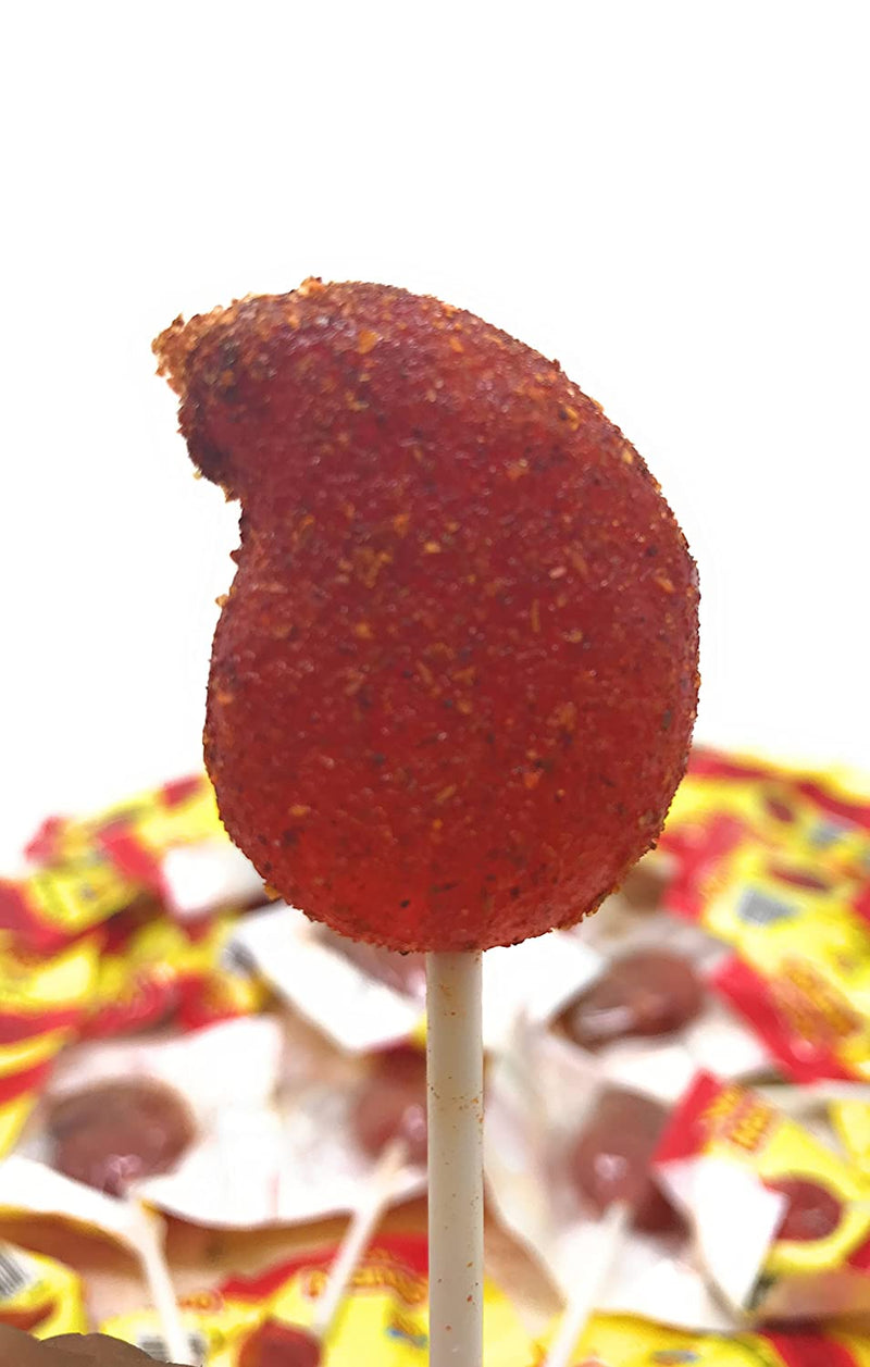 Dulces Vero Vero Mango Paletas Sabor Fresa Con Chile Mexican Hard Candy Chili Pops 40 Pc